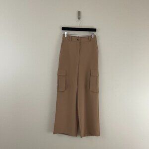 Aritzia Wilfred Bridger Khaki Tan Crepe Cargo Pants Size 4